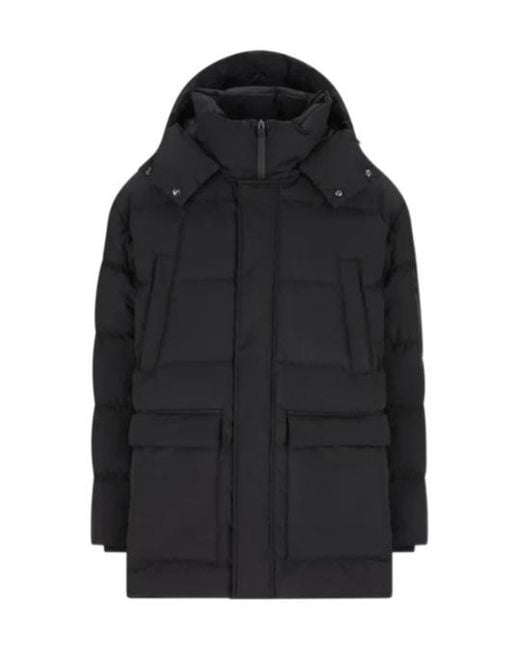 Herno Black Hooded Puffer Jacket for men