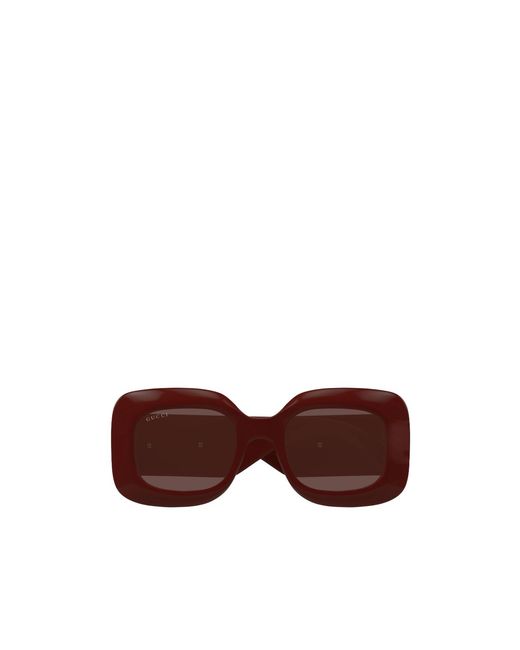 Gucci Brown Eyewear Square Frame Sunglasses