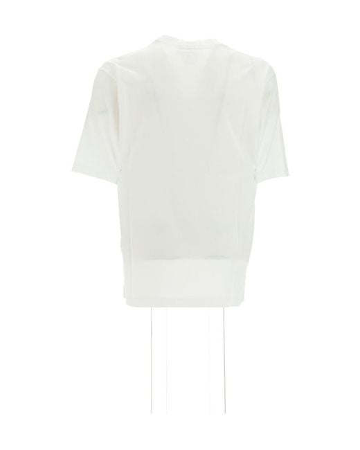 DSquared² White Logo-Printed Crewneck T-Shirt for men