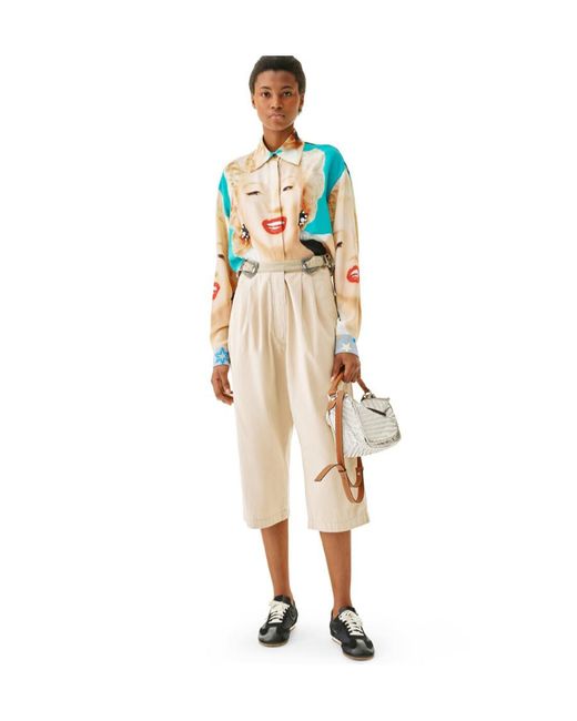 Loewe Blue Marilyn Monroe Print Shirt