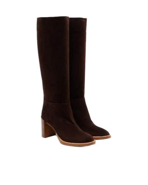 Gabriela Hearst Brown Bocca Suede Knee-High Boots