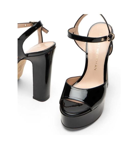 Stuart Weitzman Black Reade Platform Sandal