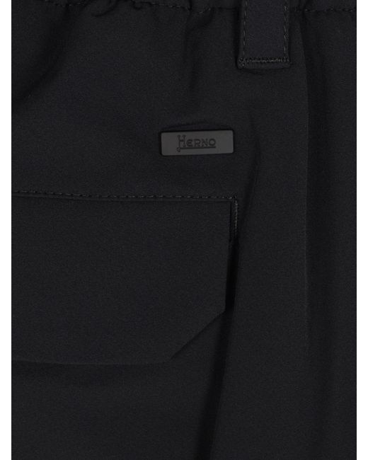 Herno Blue Elasticated Waistband Cargo Trousers for men