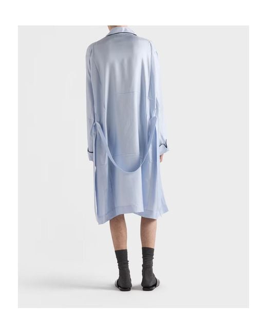 Prada Blue Silk Robe for men
