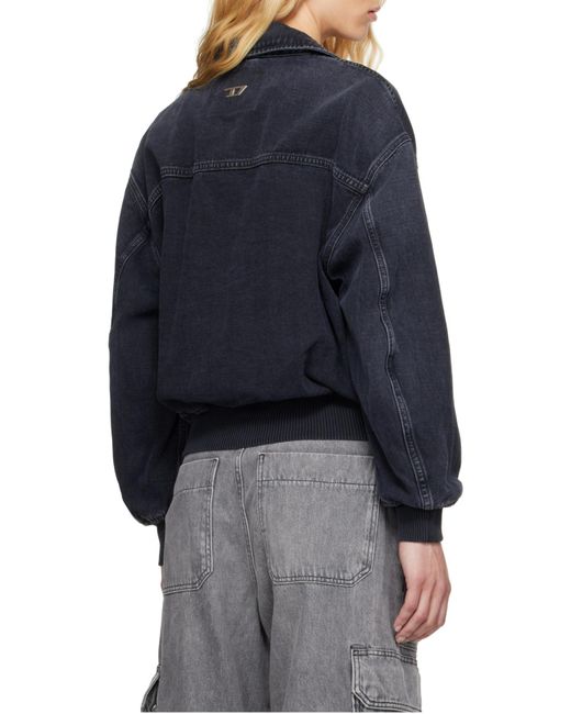 DIESEL Blue D-Kurz Batavia-Weave Denim Jacket for men