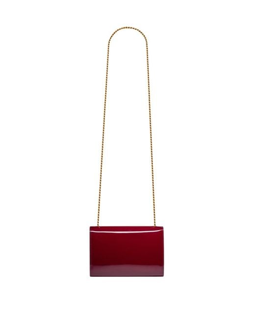 Saint Laurent Red Kate Logo Plaque Small Shoulder Bag