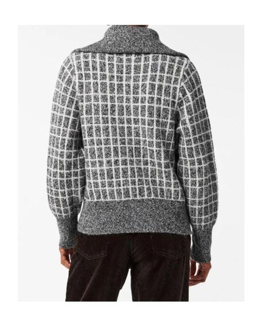 Varley Gray Half-Zip Knit Sweater