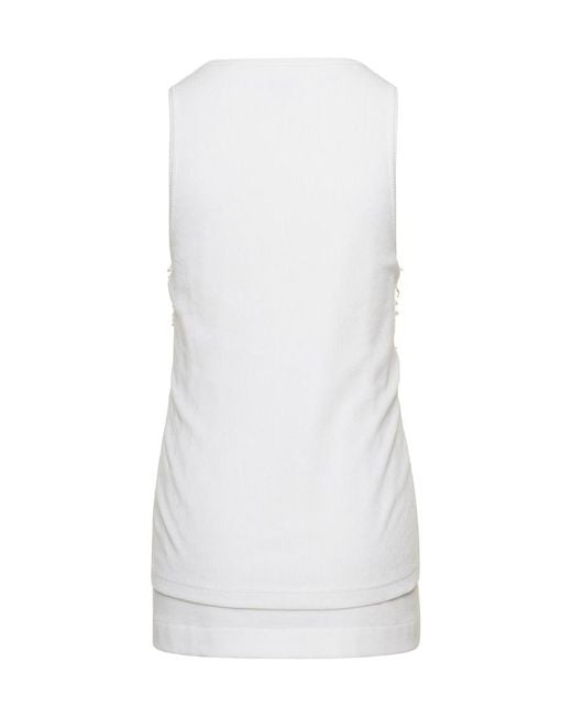 Bottega Veneta White Jersey Top