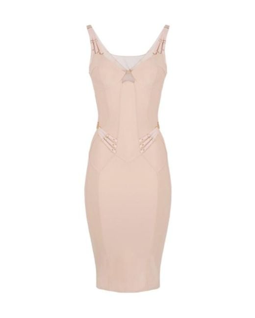 Elisabetta Franchi Multicolor Sheer Panel Corset Dress