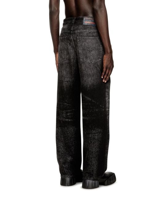 DIESEL 2001 D-Macro Relaxed Jeans in Black for Men | Lyst