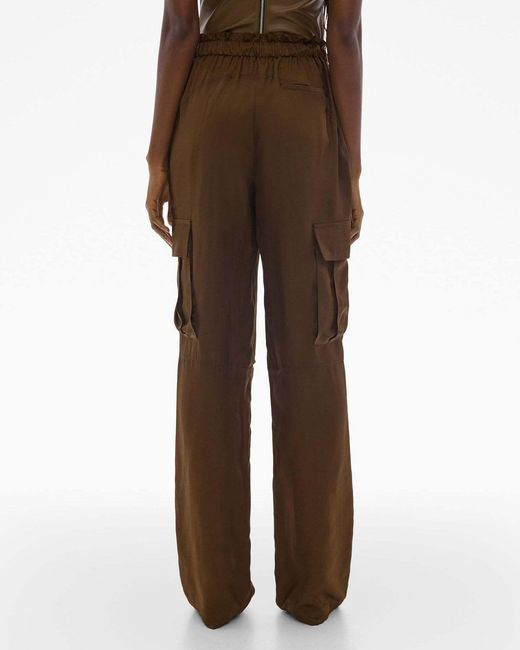 Helmut Lang Brown Pull-On Wide-Leg Cargo Pants