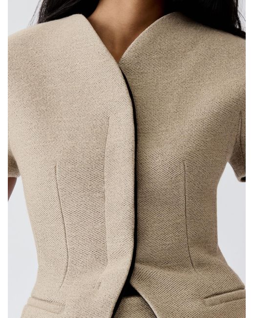 Jacquemus Natural The Ovalo Short-Sleeve Jacket