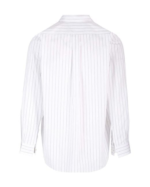 Comme des Garçons White Long-Sleeved Shirt for men