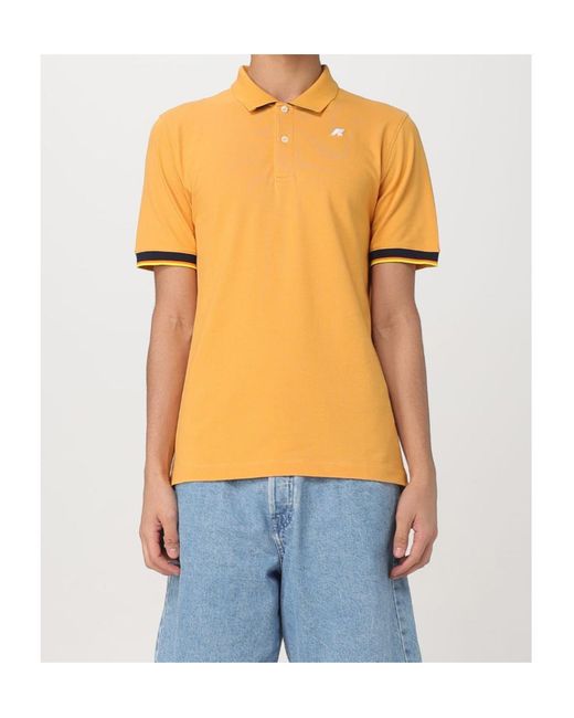 K-Way Orange Short-Sleeved Polo Shirt for men