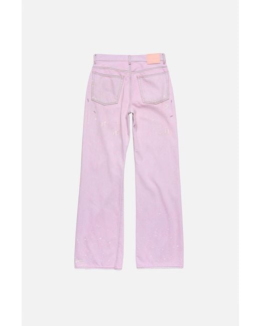 Acne Pink Belt Loop Jeans