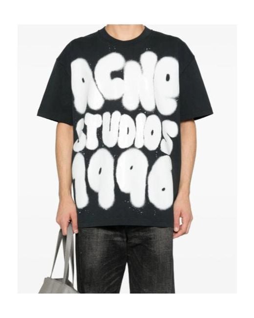 Acne Black Short-Sleeved T-Shirt for men