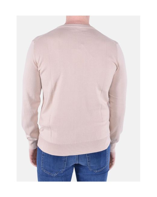 Woolrich Natural Logo Cotton Crewneck for men