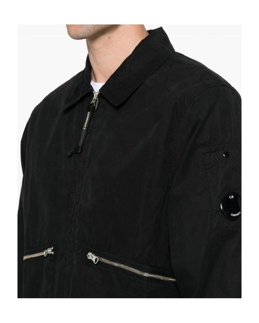 C P Company Black Zipper Jacket for men