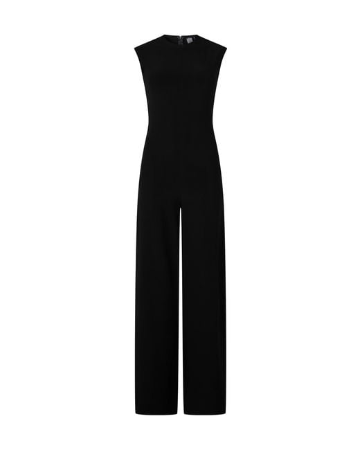Norma Kamali Black Round-Neck Jumpsuit