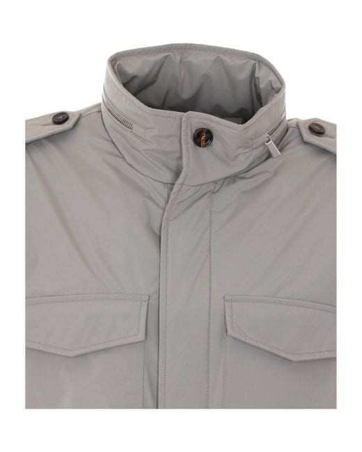 Moorer Gray Denver Field Jacket for men