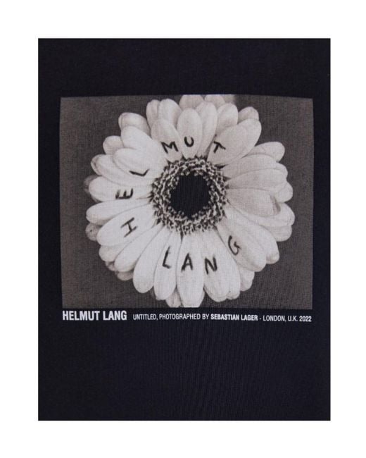 Helmut Lang Black Photograph-Print Cotton T-Shirt for men