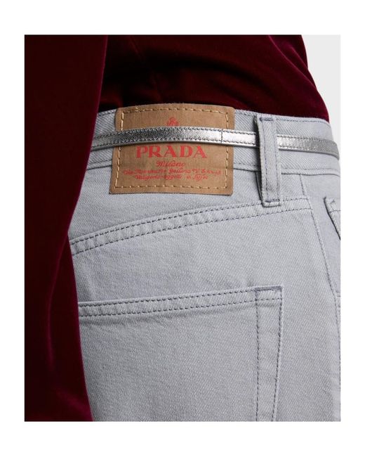 Prada Gray Washed Denim Jeans
