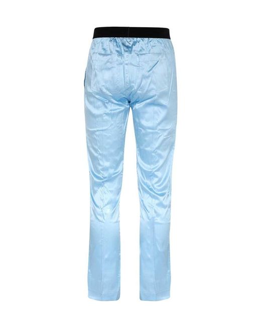 Tom Ford Blue Logo Embroidered Pajamas for men