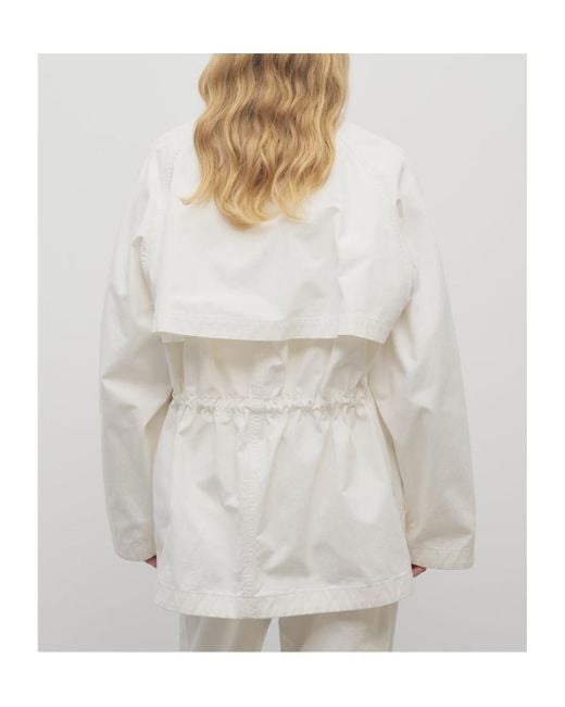 The Row White Back Yoke Detailed Utility Jacket