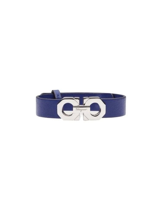 Ferragamo Blue Logo Bracelet for men