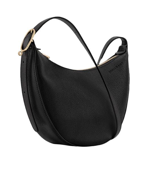 Longchamp Black Le Foulonné S Crossbody Bag