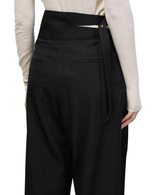 Chloé Black Pleated Casual Pants