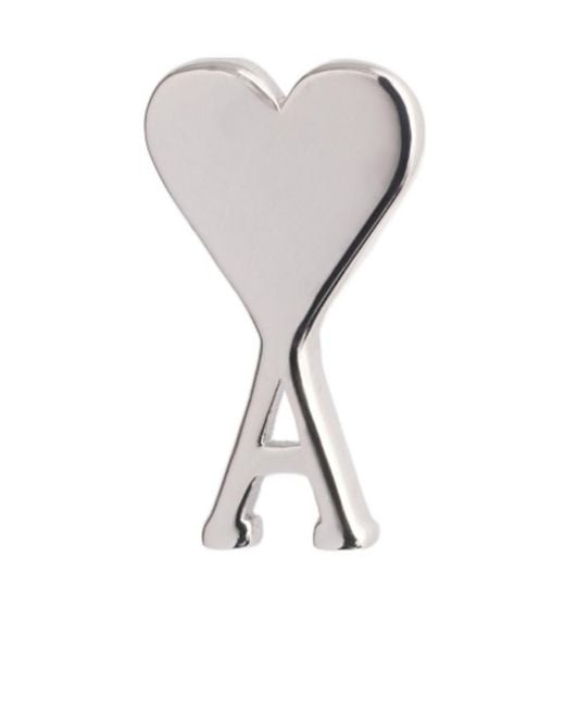 AMI White Ami De Cœur Studs Single Earring