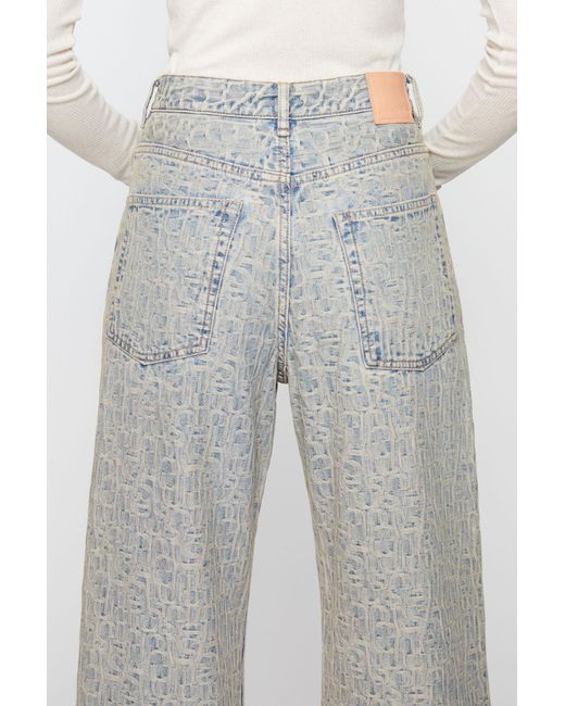 Acne Gray Logo-Patch Denim Jeans