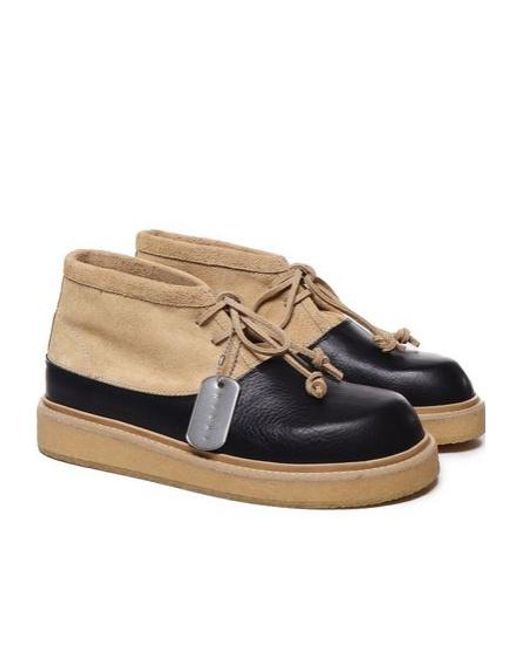Marni Multicolor Round Toe Panelled Boots for men