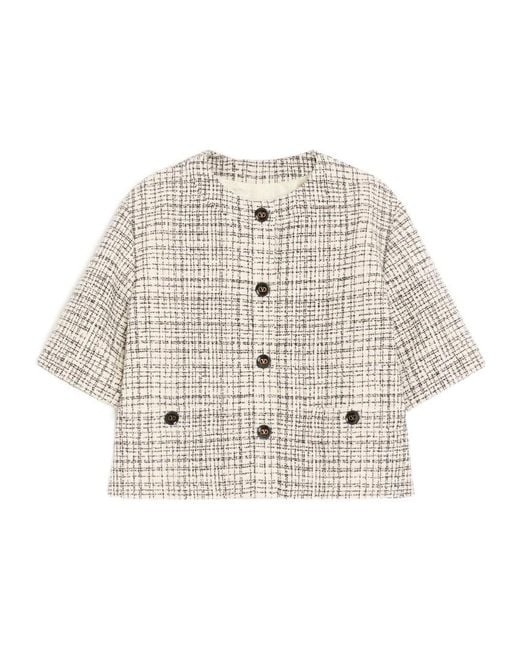 Valentino Natural Square Tweed Jacket