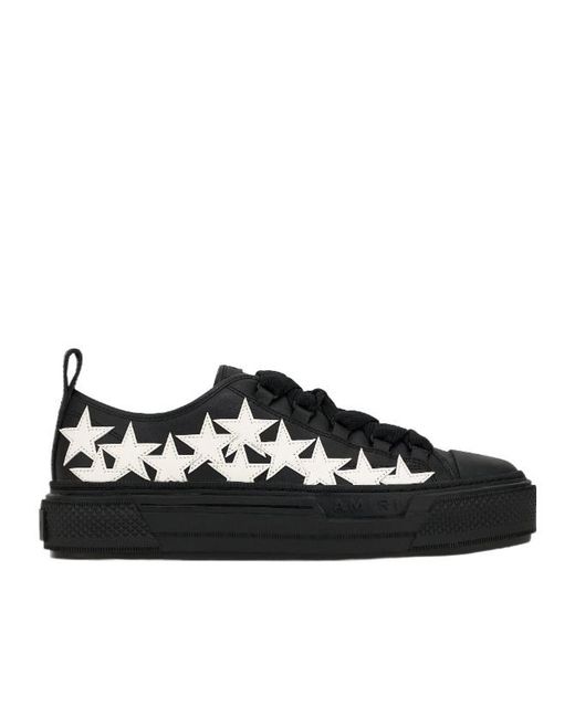 Amiri Black Sneaker With Molded Rubber Sole And Leather Star Appliqués for men