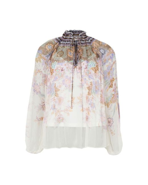 Zimmermann White Luna Billow Blouse