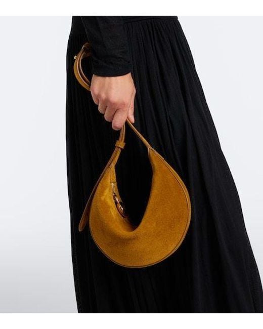 Joseph White Bean Medium Suede Shoulder Bag