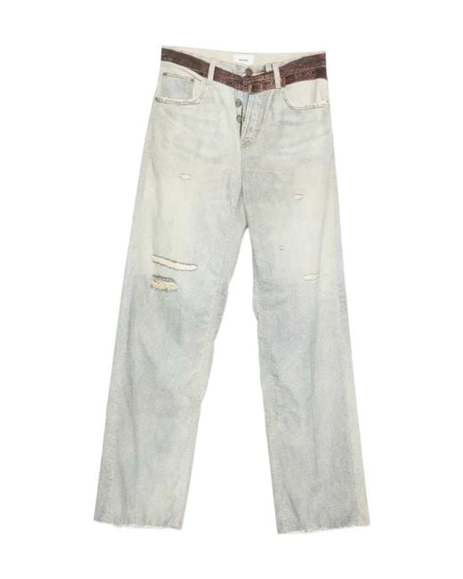 Haikure Gray Distressed Jeans