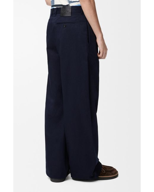 Loewe Blue Wide-Leg Trousers for men
