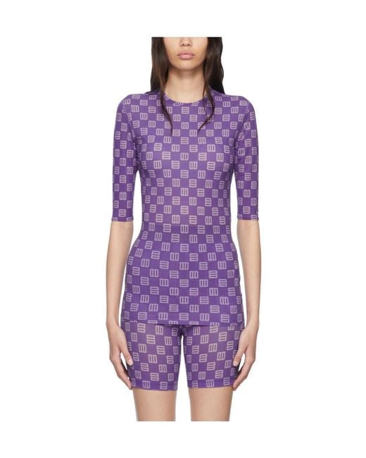 Ambush Purple Monogram Fitted T-Shirt