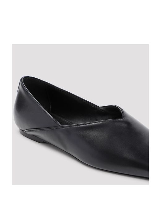 Totême  Brown Totême Square-Toe Flat Shoes