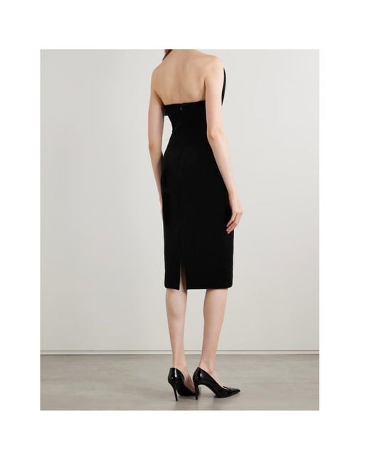 KHAITE Strapless Dress in Black | Lyst