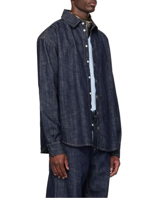 Jacquemus Blue Simon Denim Shirt for men