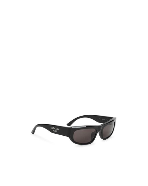 Balenciaga White Eyewear Logo D-Frame Sunglasses