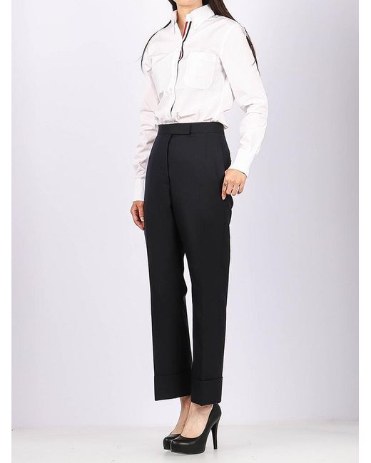 Thom Browne Black Pocket Casual Pants