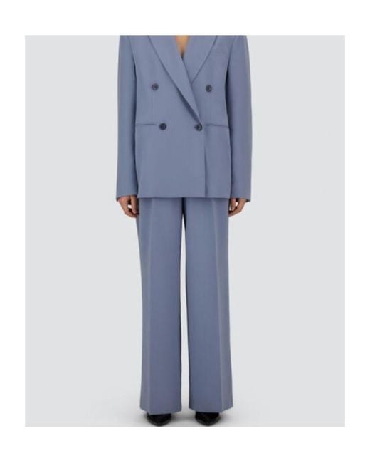Herno Blue Straight Trousers