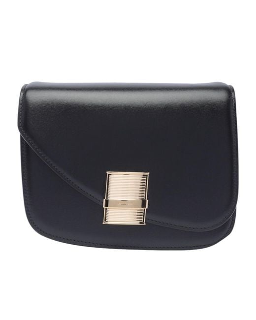 Ferragamo Blue Flip Shoulder Bag