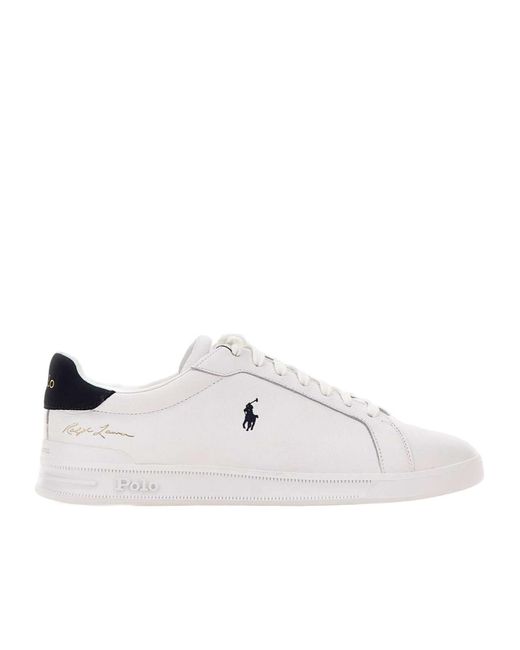 Polo Ralph Lauren White Tennis-Inspired Low-Top Sneakers for men