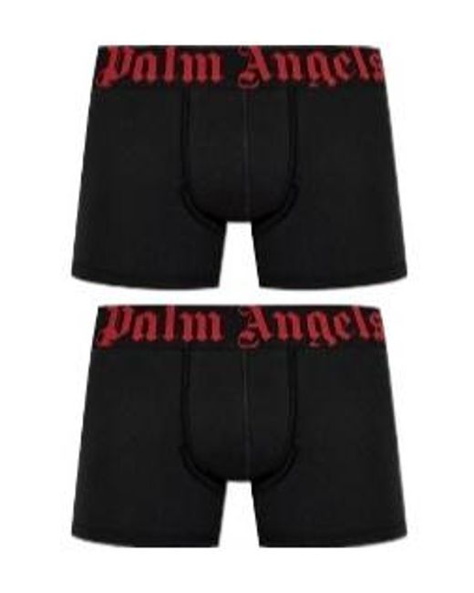 Palm Angels Black Boxer Brief Set for men